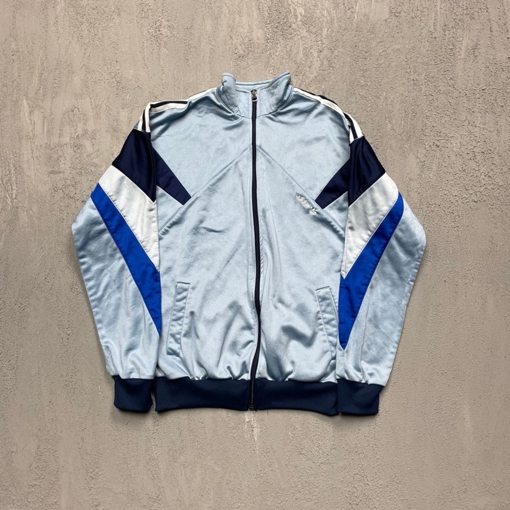 Vintage Adidas Trefoil Track Jacket Mens Medium Blue 90s